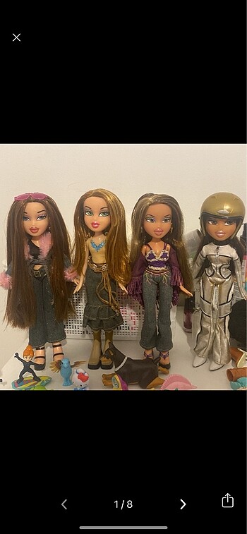 TOPLU TÜM EŞYALAR VE KUTULAR İLE BRATZ BEBEKLER