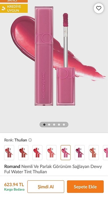 Beden pembe Renk Rom&nd dewy.ful water tint thulian
