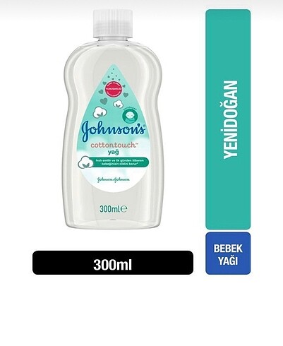 Johnson?s Cotton Touch Yenidoğan Yağ