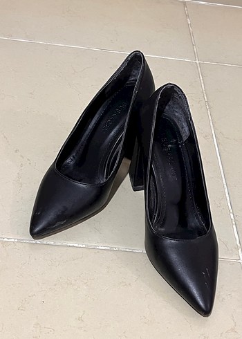 Kadın Siyah Modern Klasik Topuklu Ayakkabı - Görsel 4