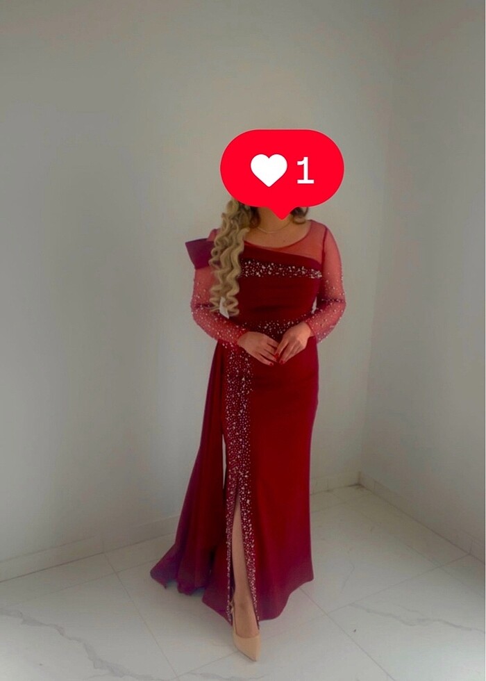Kırmızı abiye - Görsel 2