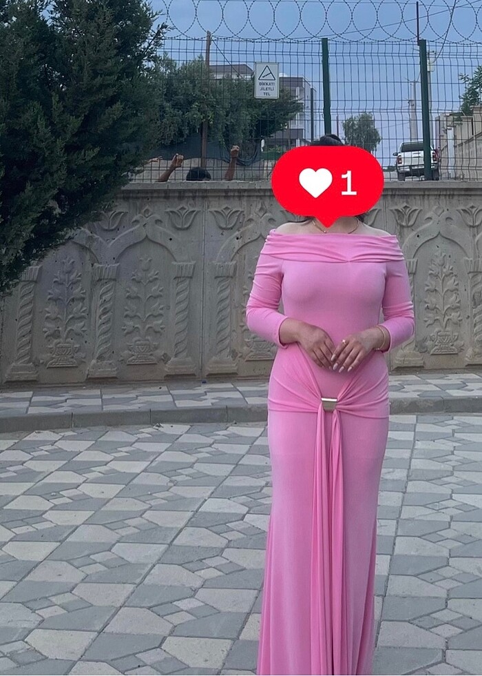 Bembe uzun abiye - Görsel 5