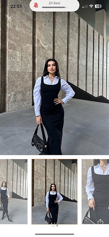 Siyah kot elbise