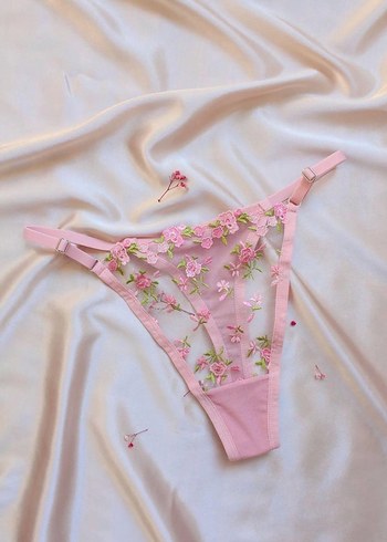 Victoria s Secret Pembe Nakışlı Bohem Büstiyer Takımı