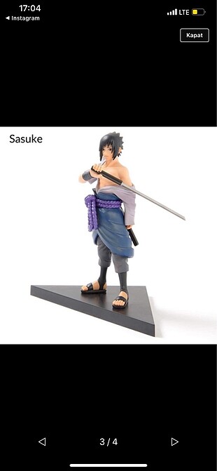 (Ayırtıldı) Sasuke banpresto figürü