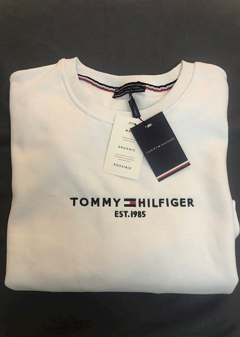 Tommy Hilfiger Beyaz Erkek Sweatshirt