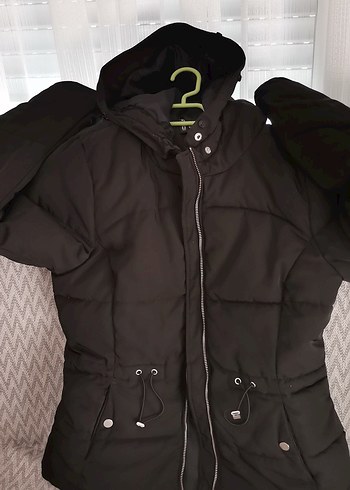 Siyah Fermuarlı Kadın Kışlık Ceket - Görsel 2