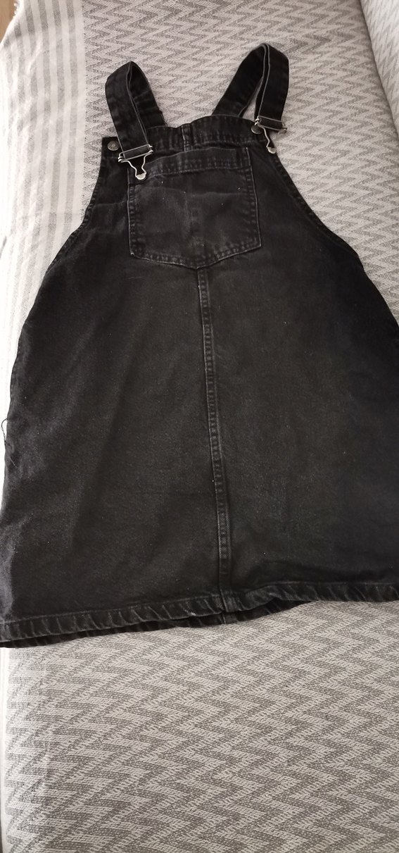 Kızlar için Siyah Kot Tulum - Görsel 3