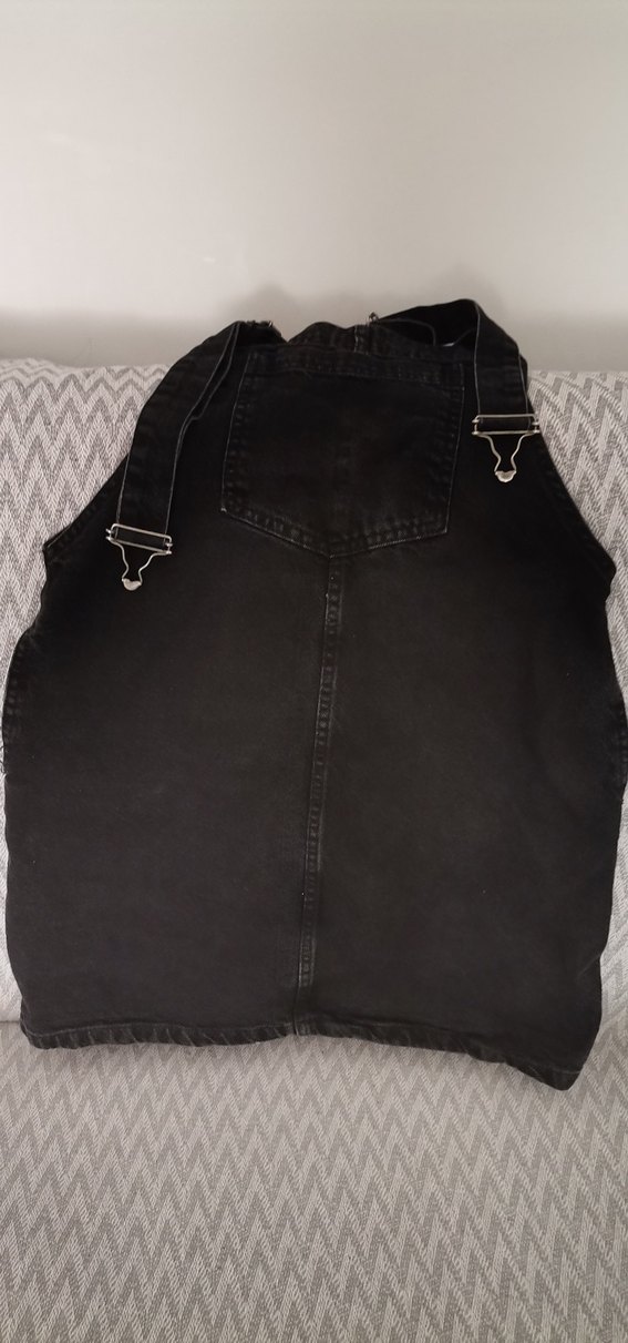 Kızlar için Siyah Kot Tulum - Görsel 2