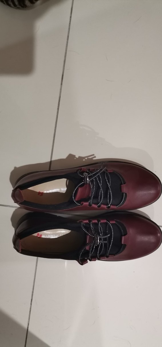 Bordo Deri Kadın Dolgu Topuklu Ayakkabı - Görsel 2