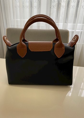 Kahverengi Detay Siyah Kadın El ve Omuz Çantası - Görsel 2