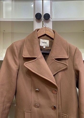Koton kahverengi trençkot / kaban - Görsel 4