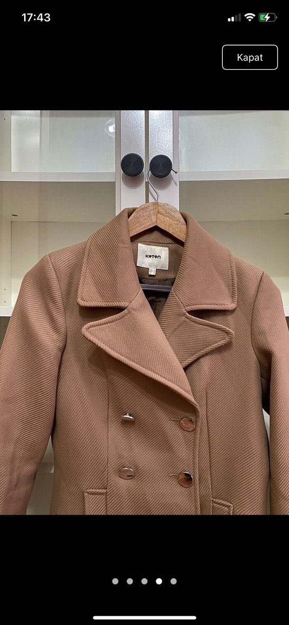 Koton kahverengi trençkot / kaban - Görsel 4