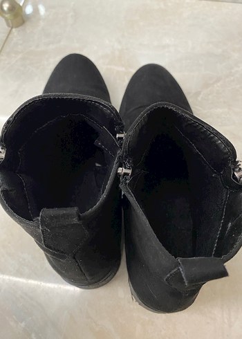 Siyah Süet Fermuarlı Kadın Bot - Görsel 6