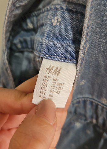 Kız Çocuk Mavi Denim Kalp Detaylı Elbise - Görsel 2