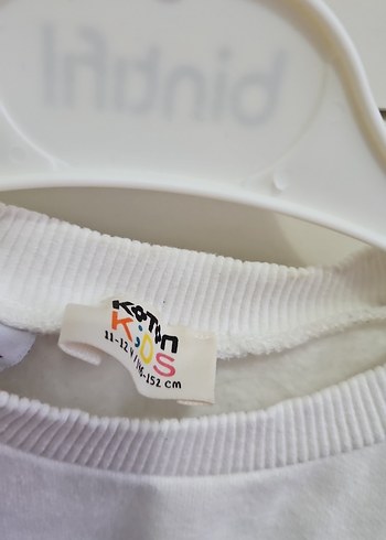 Beyaz Pamuklu Kız Sweatshirt - Görsel 2