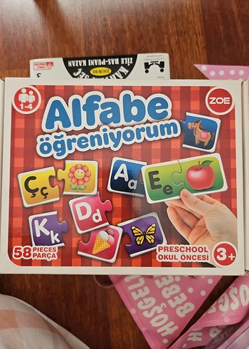 Alfabe Öğreniyorum Eğitici Puzzle 58 Parça