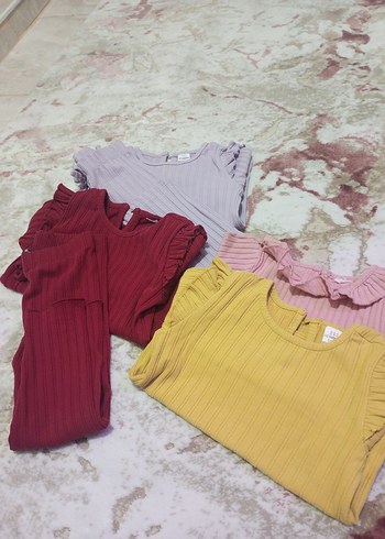 Kız Çocuk Renkli Fırfırlı Uzun Kollu Bluz - Görsel 5