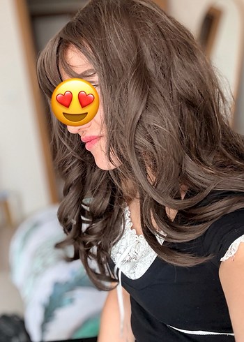 Doğal dalgalı kumral peruk - Görsel 2