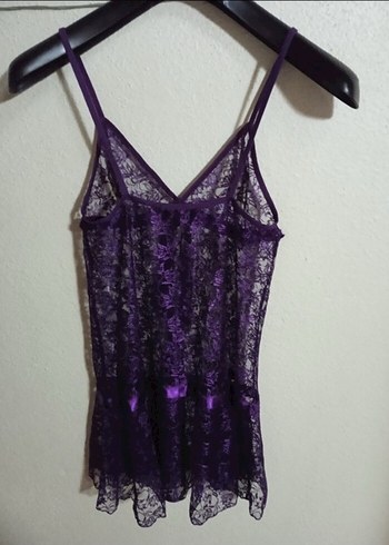 Mor dantel gecelik - Görsel 2