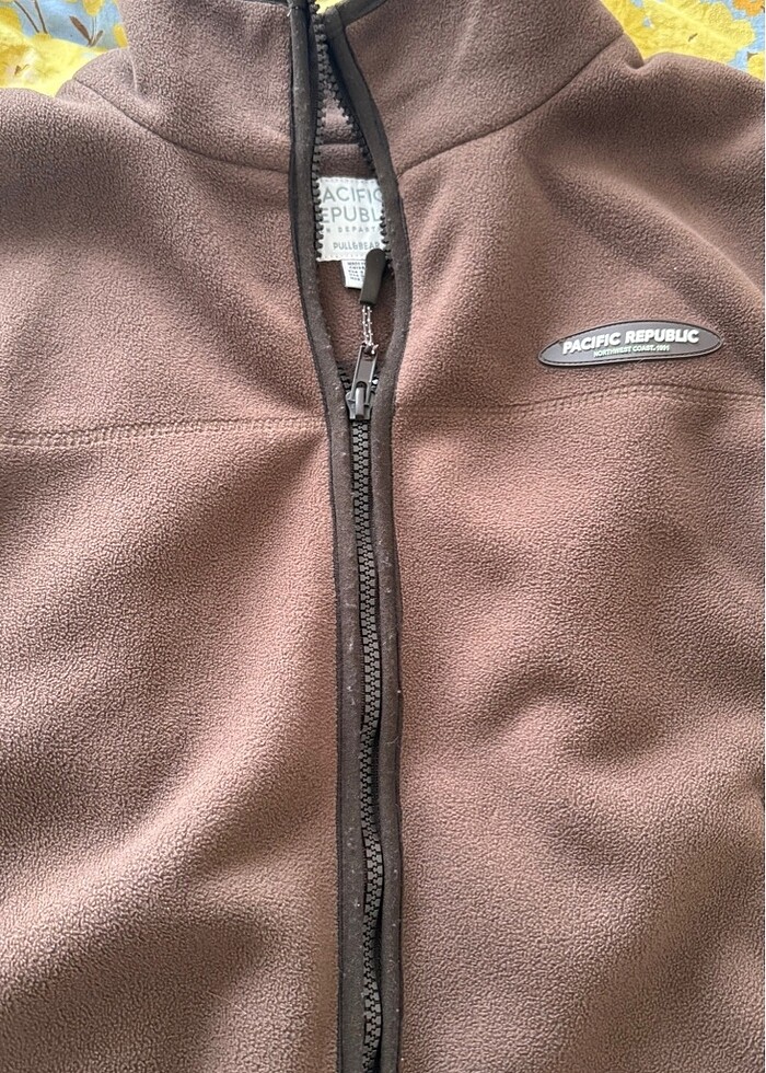 Kahverengi polar yelek - Görsel 3