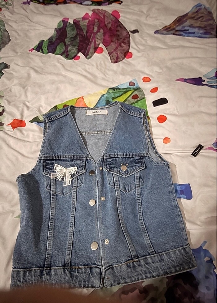 Mavi kot ceket - Görsel 3