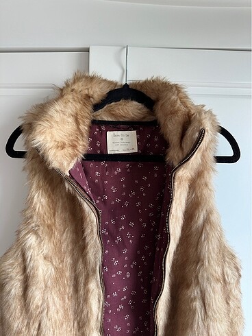 13-14 Yaş Beden camel Renk Zara Kids Kız Çocuk Peluş Yelek
