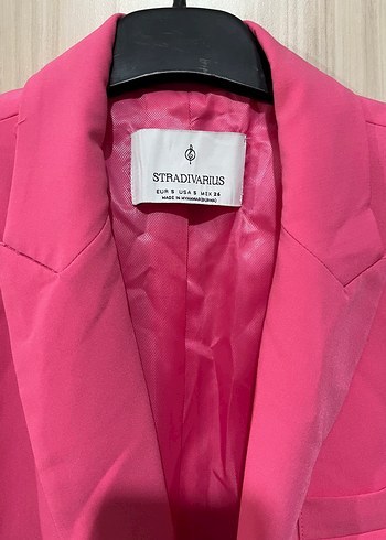 s Beden pembe Renk Stradivarius Pembe Kadın Blazer Ceket