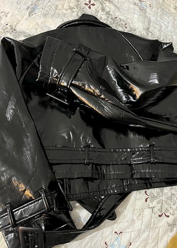 38 Beden siyah Renk Rugan siyah deri ceket