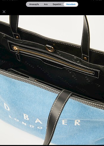 Beden mavi Renk Mavi Denim Kadın El Çantası - Ted Baker