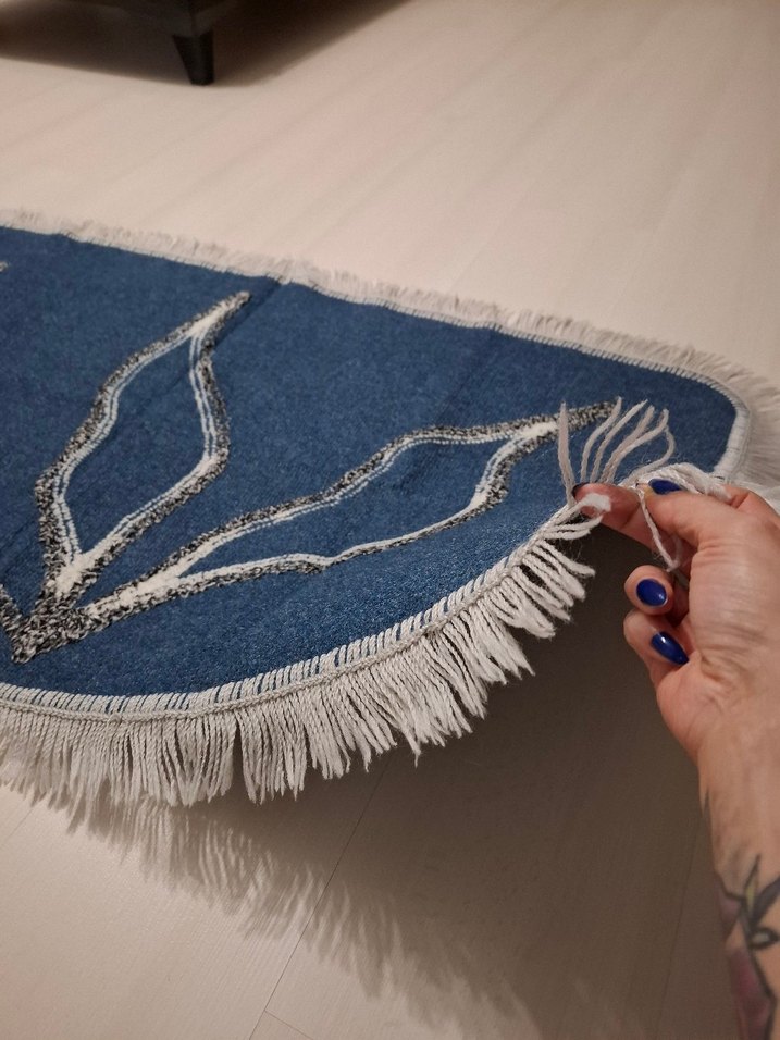 Vintage yünlü kilim - Görsel 5