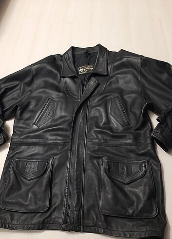 Vintage hakiki deri ceket - Görsel 2