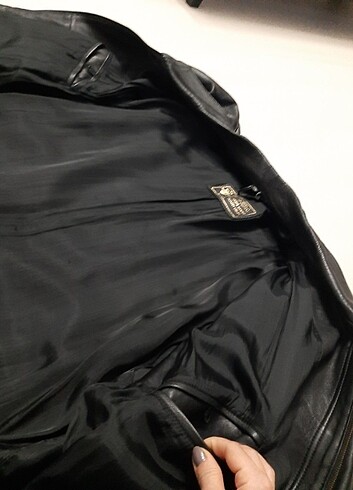 Vintage hakiki deri ceket - Görsel 5