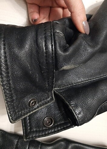 Vintage hakiki deri ceket - Görsel 13
