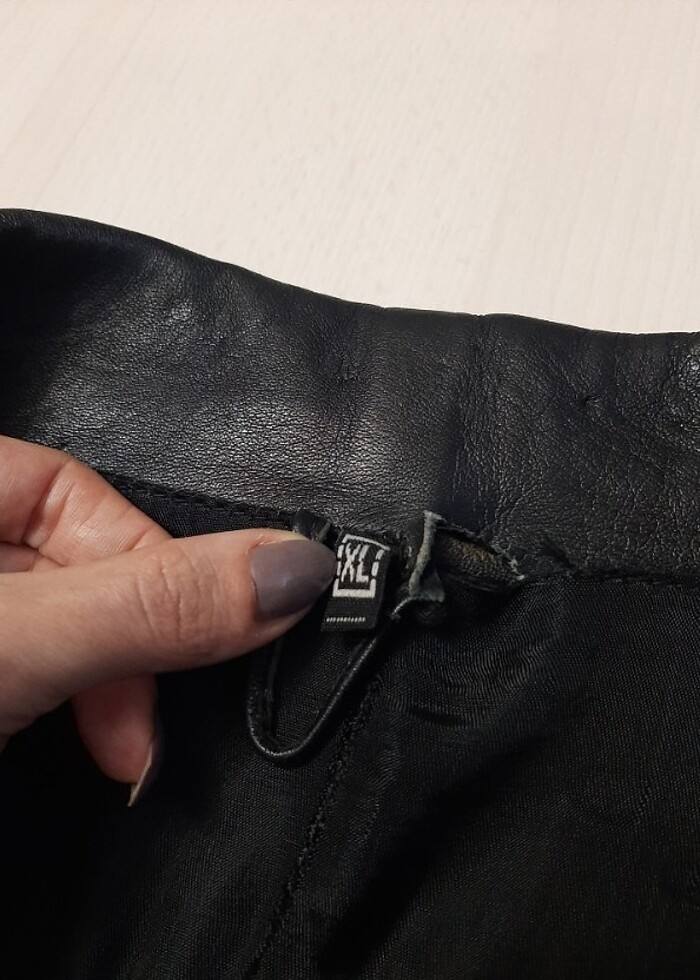 Vintage hakiki deri ceket - Görsel 4