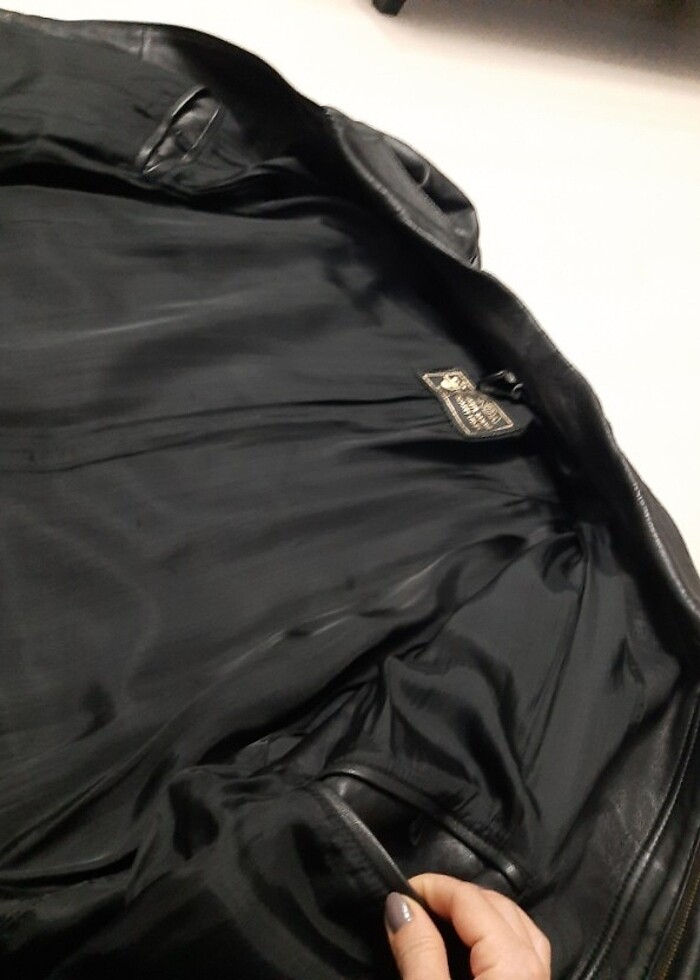 Vintage hakiki deri ceket - Görsel 5