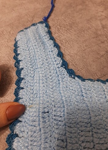 Vintage örgü mama önlüğü - Görsel 5