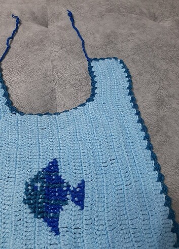 Vintage örgü mama önlüğü - Görsel 4