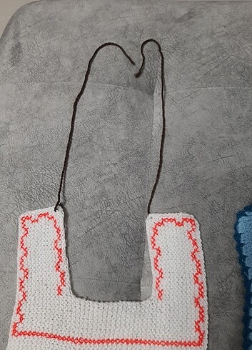 Vintage örgü mama önlüğü - Görsel 10