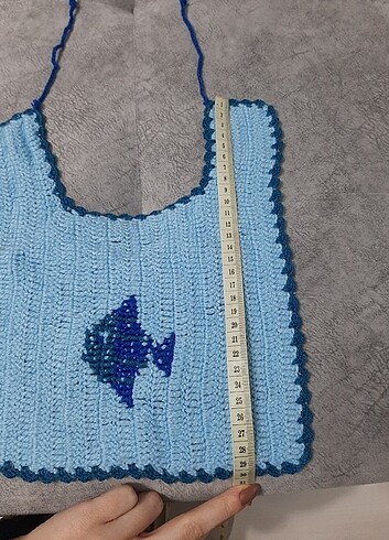 Vintage örgü mama önlüğü - Görsel 6