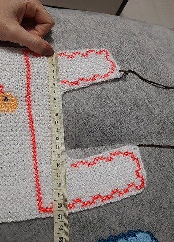 Vintage örgü mama önlüğü - Görsel 12