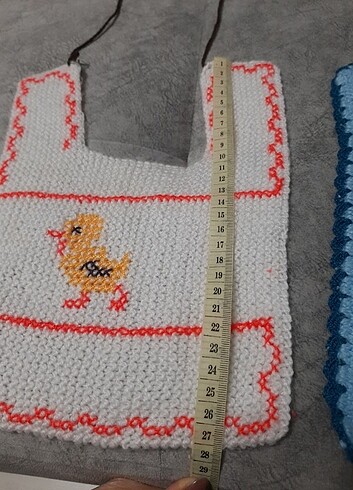 Vintage örgü mama önlüğü - Görsel 13