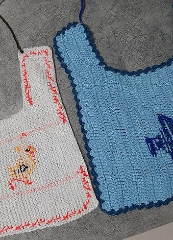 Vintage örgü mama önlüğü - Görsel 15