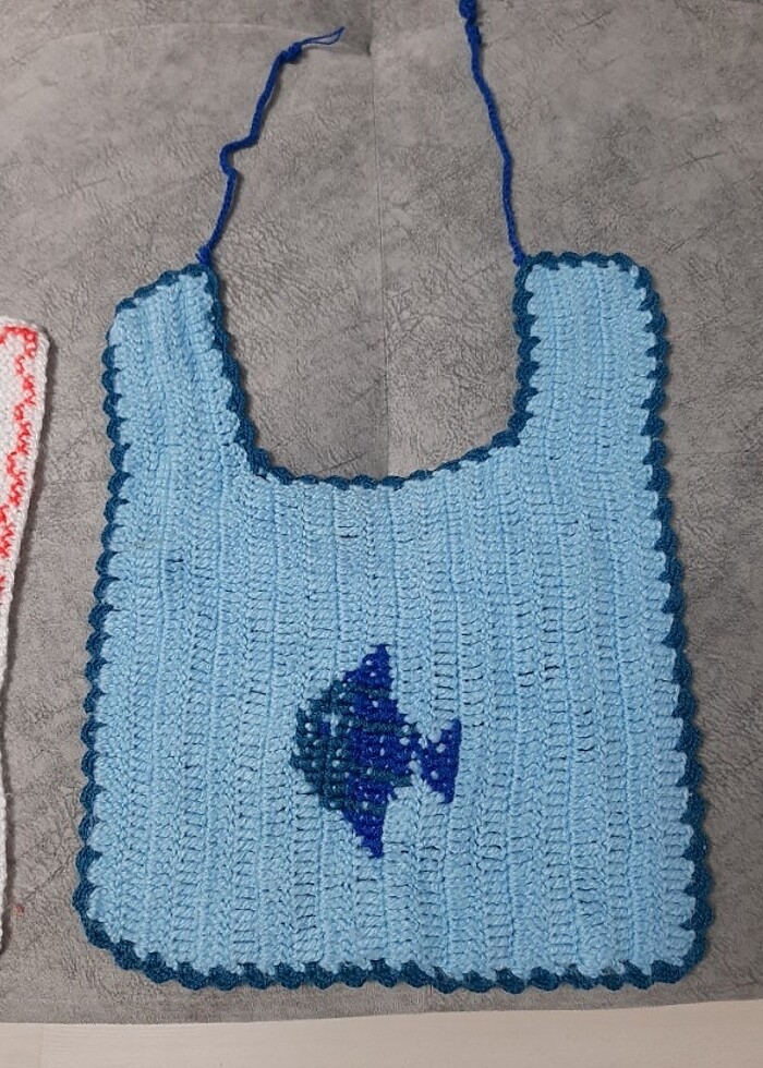 Vintage örgü mama önlüğü - Görsel 2