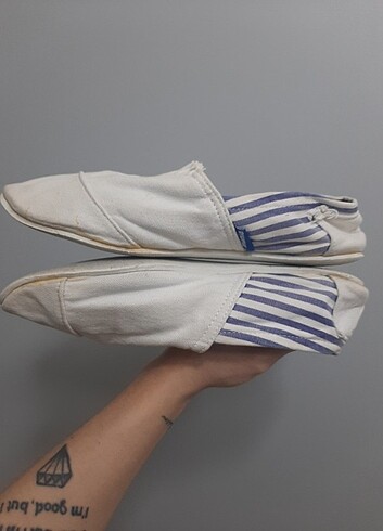 Beyaz bez ayakkabı  - Görsel 9