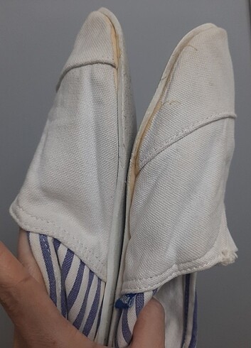 Beyaz bez ayakkabı  - Görsel 8