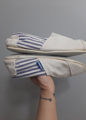 Beyaz bez ayakkabı  - Görsel 10