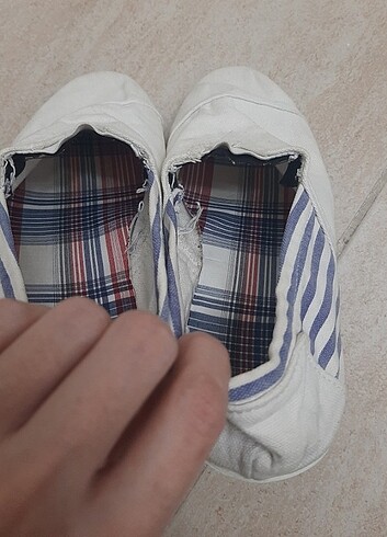 Beyaz bez ayakkabı  - Görsel 11