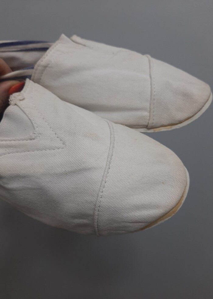 Beyaz bez ayakkabı  - Görsel 4