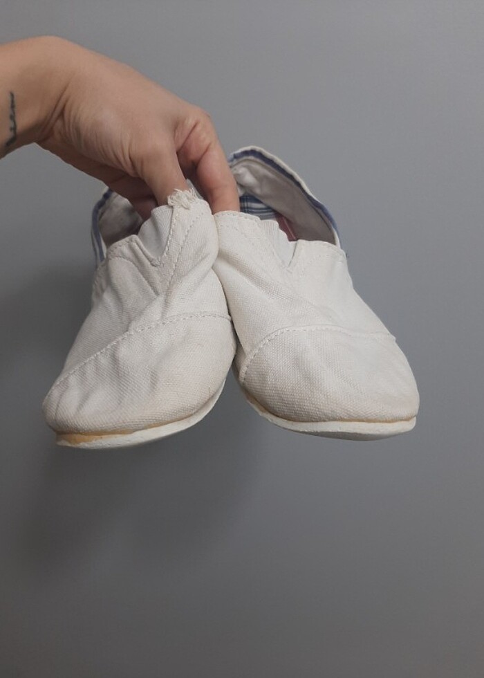 Beyaz bez ayakkabı  - Görsel 3